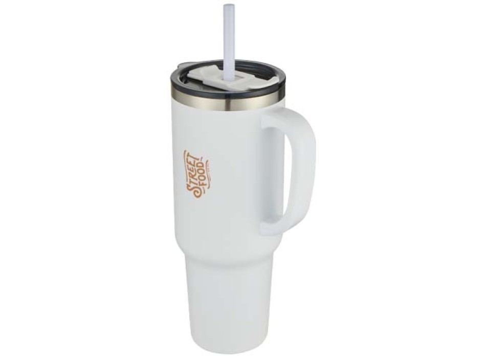 Tazza con isolamento sottovuoto in rame a doppia parete certificata RCS con cannuccia da 1200 ml Sydney