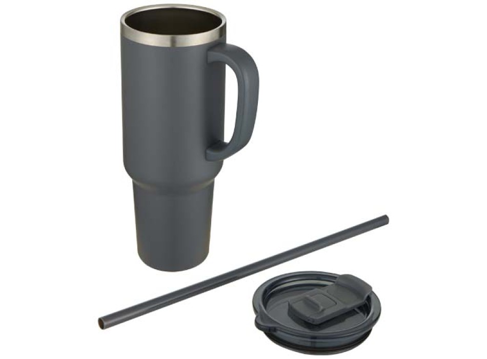 Tazza con isolamento sottovuoto in rame a doppia parete certificata RCS con cannuccia da 1200 ml Sydney
