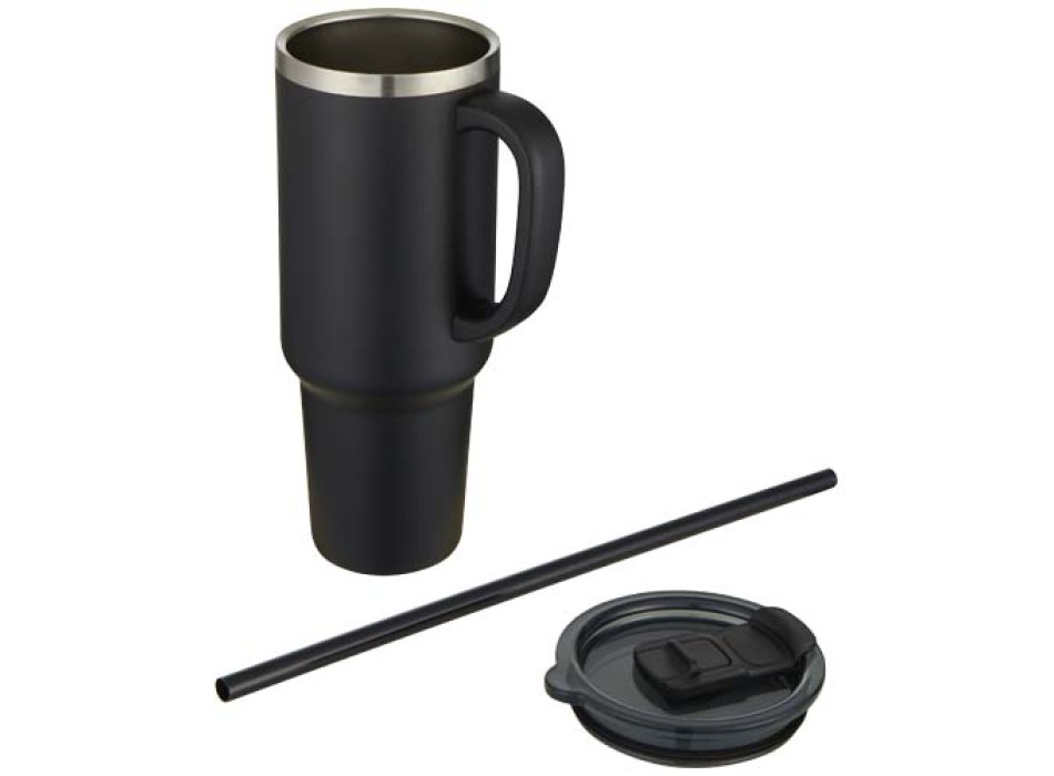 Tazza con isolamento sottovuoto in rame a doppia parete certificata RCS con cannuccia da 1200 ml Sydney