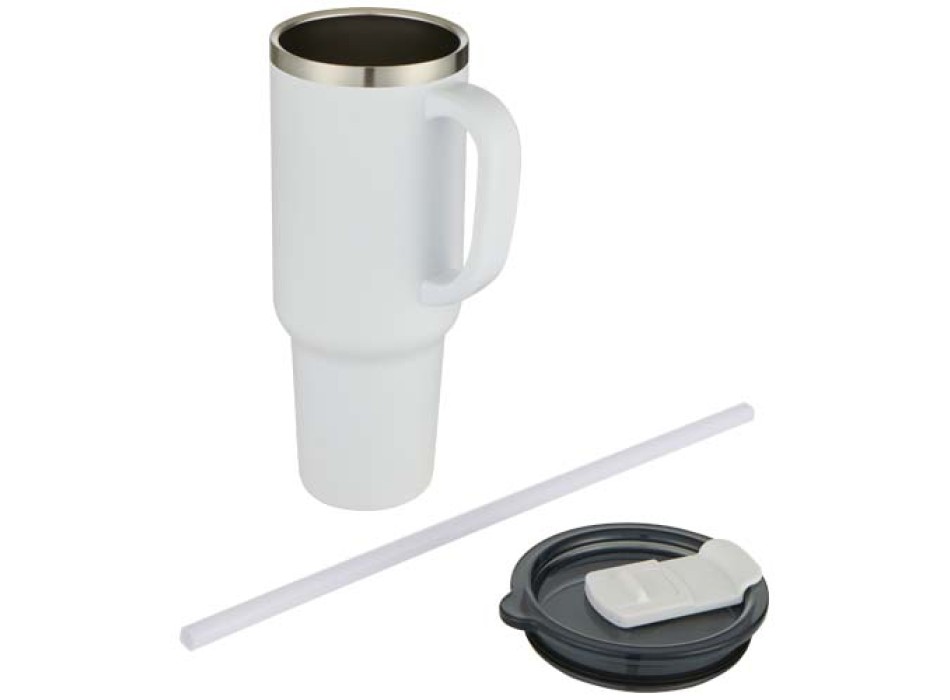 Tazza con isolamento sottovuoto in rame a doppia parete certificata RCS con cannuccia da 1200 ml Sydney