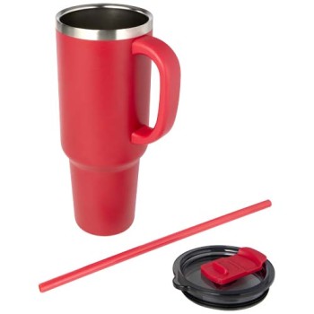 Tazza con isolamento sottovuoto in rame a doppia parete certificata RCS con cannuccia da 1200 ml Sydney