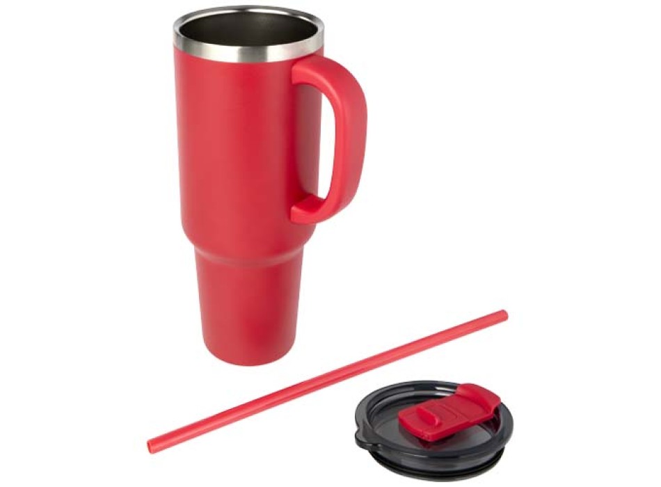 Tazza con isolamento sottovuoto in rame a doppia parete certificata RCS con cannuccia da 1200 ml Sydney