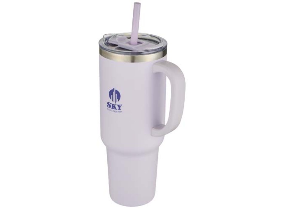 Tazza con isolamento sottovuoto in rame a doppia parete certificata RCS con cannuccia da 1200 ml Sydney