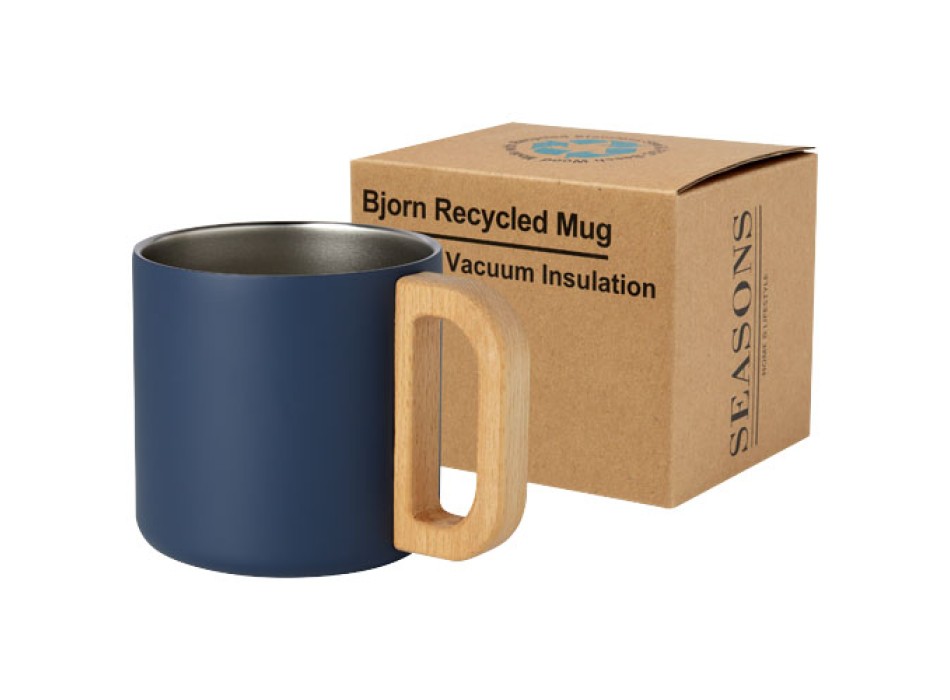 Tazza in acciaio inossidabile riciclato certificato RCS da 360 ml con isolamento sottovuoto in rame Bjorn