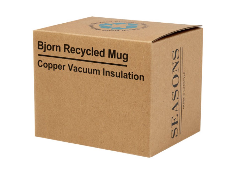Tazza in acciaio inossidabile riciclato certificato RCS da 360 ml con isolamento sottovuoto in rame Bjorn