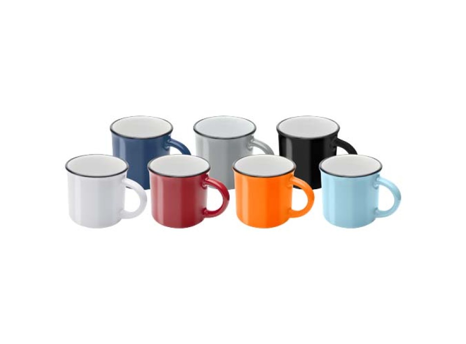 Tazza in ceramica Bari da 240 ml con finitura lucida