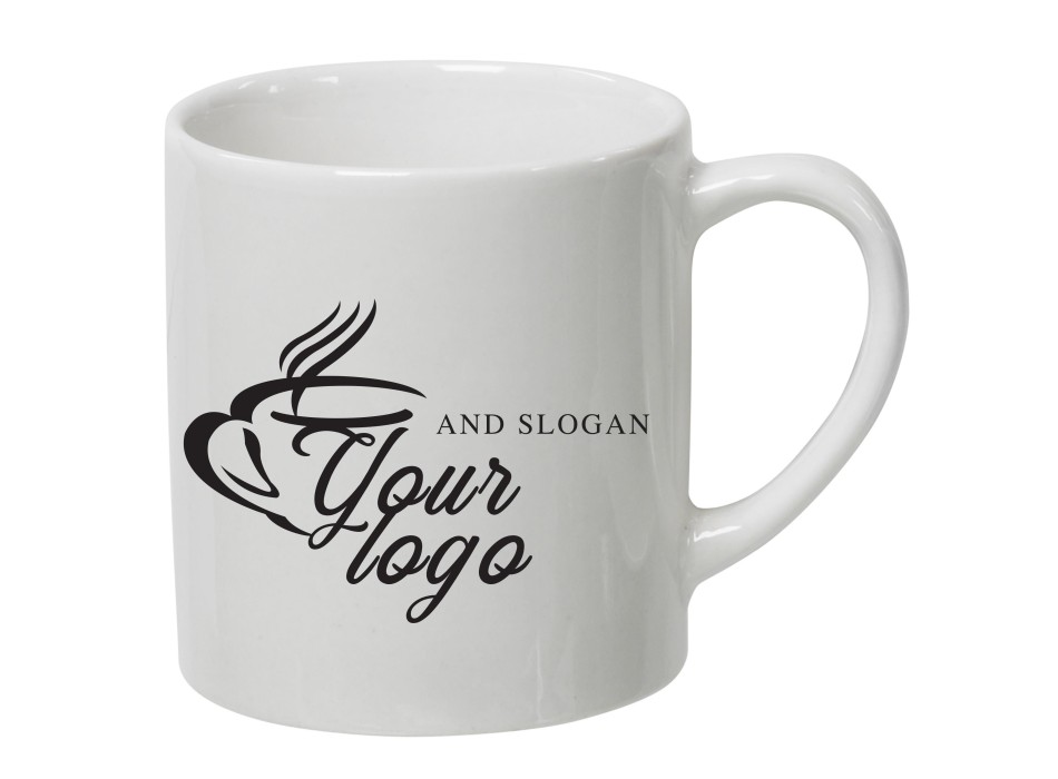 Tazza in ceramica bianca, capacità 170 ml, Rachelle