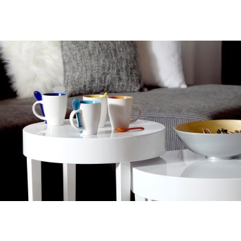 Tazza in ceramica con cucchiaio, capacità 300 ml Eduardo