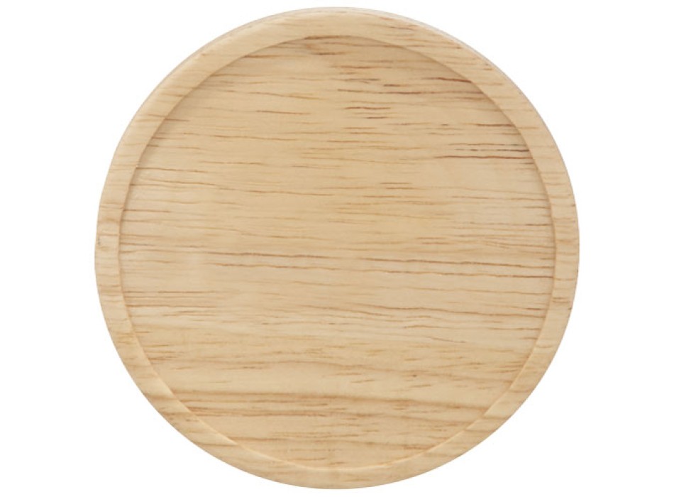 Tazza in ceramica Heart con coperchio in legno da 400 ml