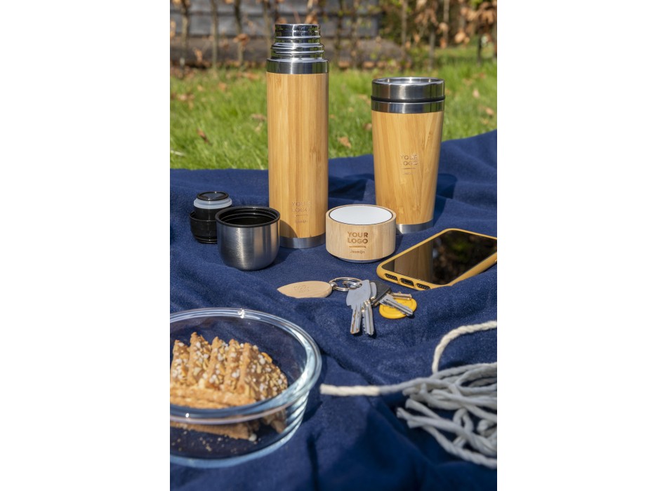 Tazza termica in bamboo a doppia parete, capacità 400 ml Sabine