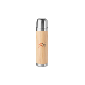 Thermos in acciaio inox e bamboo, 400 ml