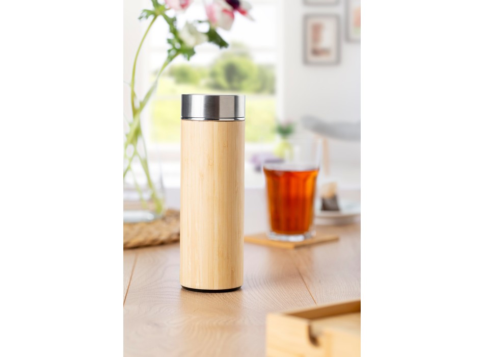 Thermos in e bamboo a doppia parete, capacità 420 ml Yara