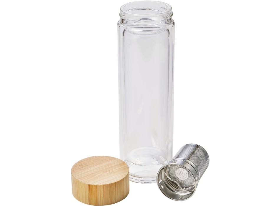 Thermos in vetro a doppia parete, capacità 420 ml Vicente