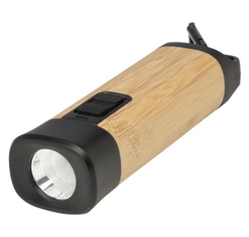 Torcia con moschettone in bambù/plastica riciclata RCS Kuma