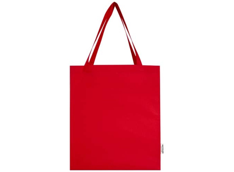 Tote bag a soffietto in cotone riciclato certificato GRS da 140 g/m² Madras