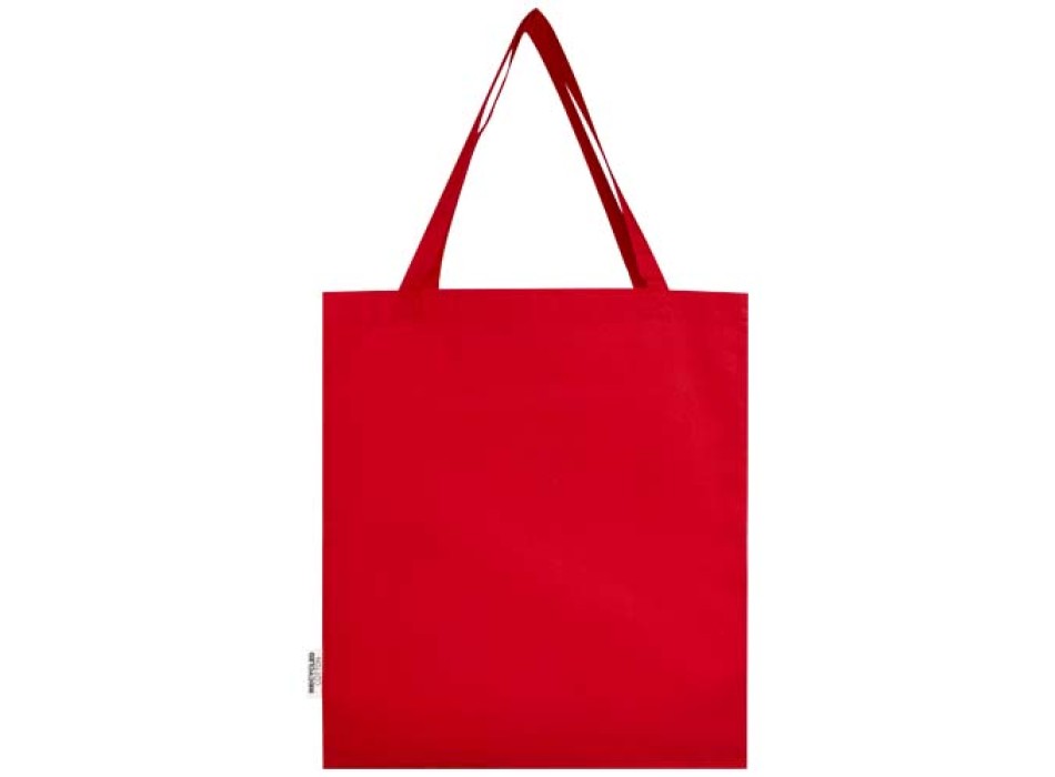 Tote bag a soffietto in cotone riciclato certificato GRS da 140 g/m² Madras