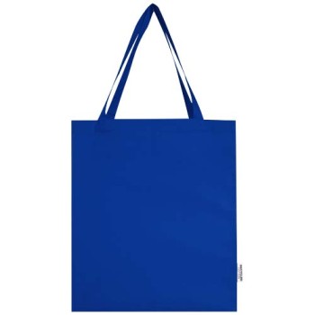 Tote bag a soffietto in cotone riciclato certificato GRS da 140 g/m² Madras