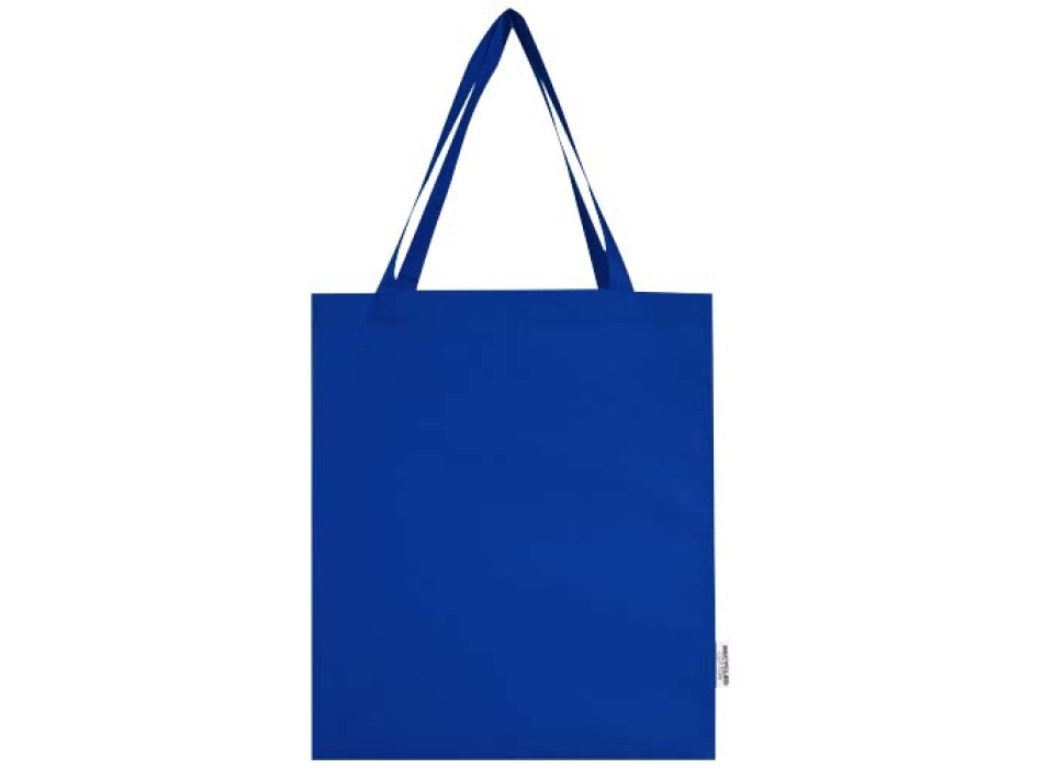 Tote bag a soffietto in cotone riciclato certificato GRS da 140 g/m² Madras