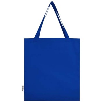 Tote bag a soffietto in cotone riciclato certificato GRS da 140 g/m² Madras