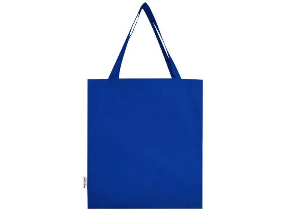 Tote bag a soffietto in cotone riciclato certificato GRS da 140 g/m² Madras