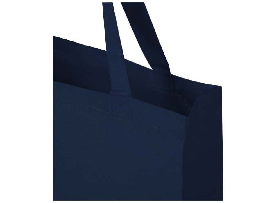 Tote bag a soffietto in cotone riciclato certificato GRS da 140 g/m² Madras