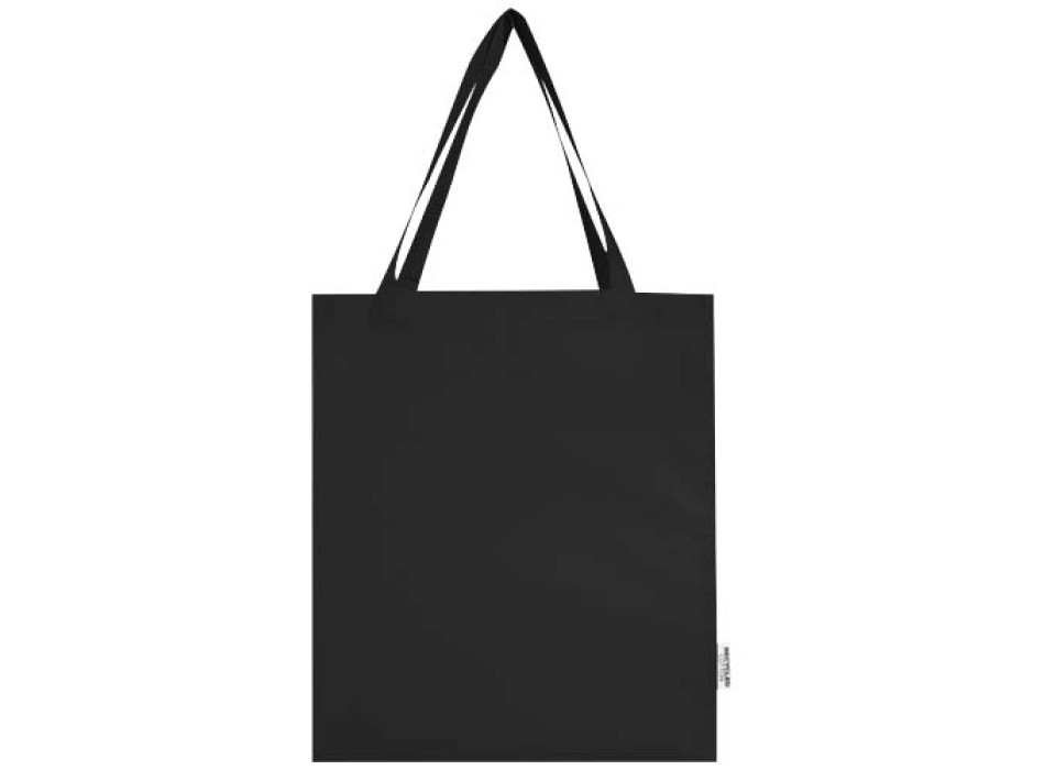 Tote bag a soffietto in cotone riciclato certificato GRS da 140 g/m² Madras