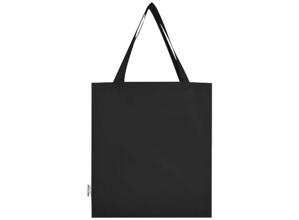 Tote bag a soffietto in cotone riciclato certificato GRS da 140 g/m² Madras