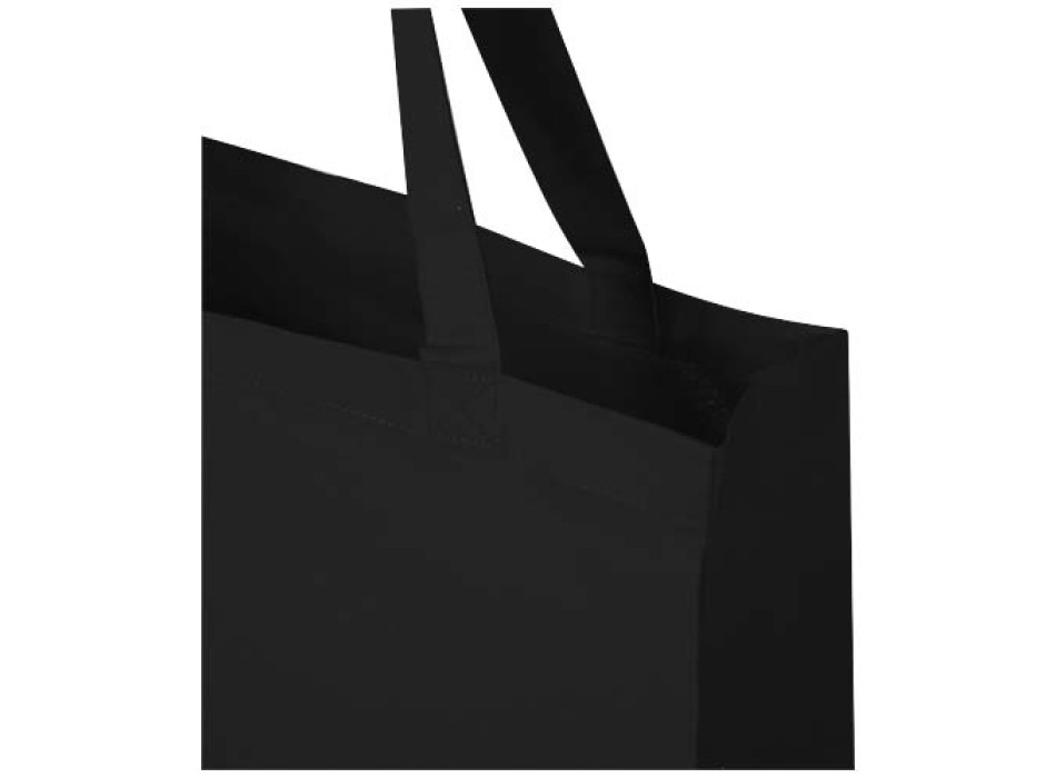 Tote bag a soffietto in cotone riciclato certificato GRS da 140 g/m² Madras
