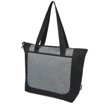 Tote bag bicolore con zip in materiale riciclato certificato GRS Reclaim 15L