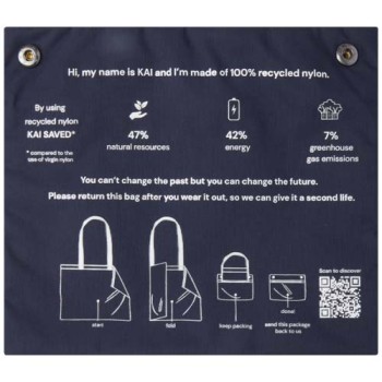 Tote bag circolare in materiale riciclato certificato GRS Kai