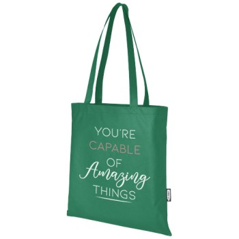 Tote bag convention in tessuto non tessuto riciclato certificato GRS Zeus 6l