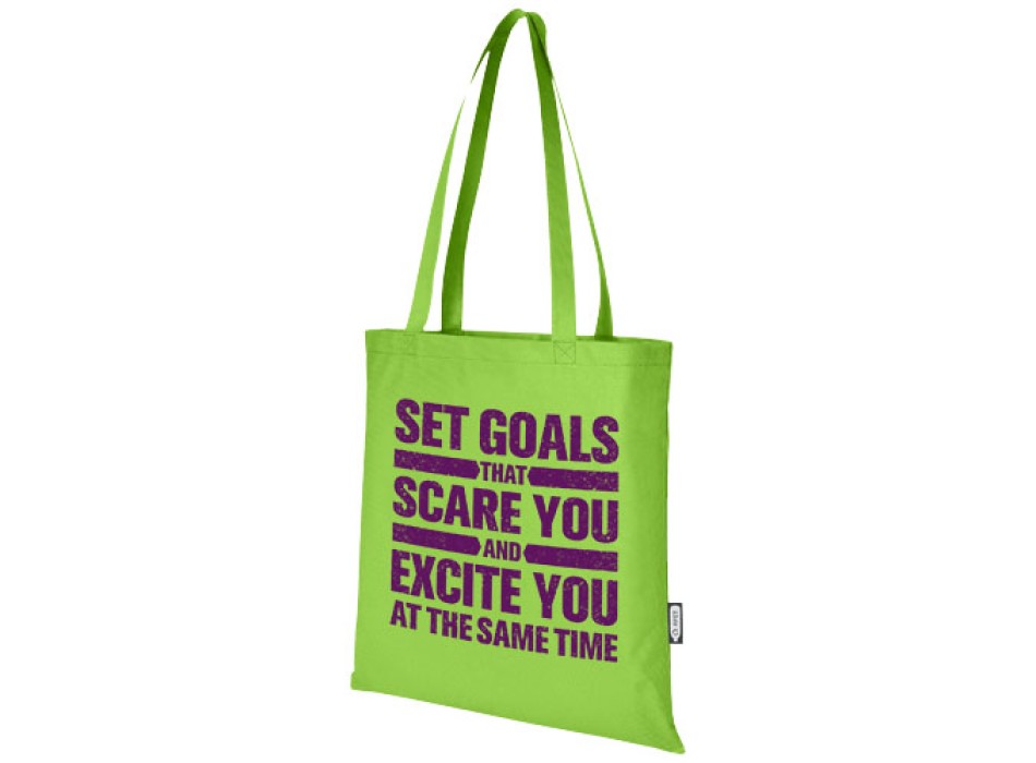 Tote bag convention in tessuto non tessuto riciclato certificato GRS Zeus 6l