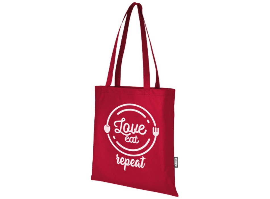 Tote bag convention in tessuto non tessuto riciclato certificato GRS Zeus 6l