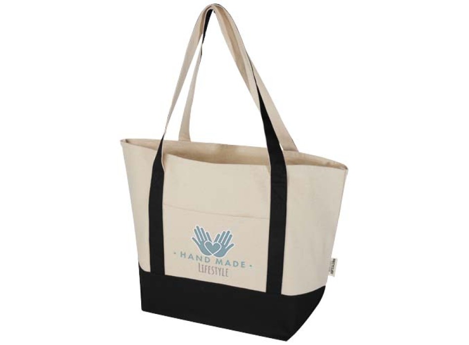 Tote bag in cotone riciclato certificato GRS da 320 g/m² Sam