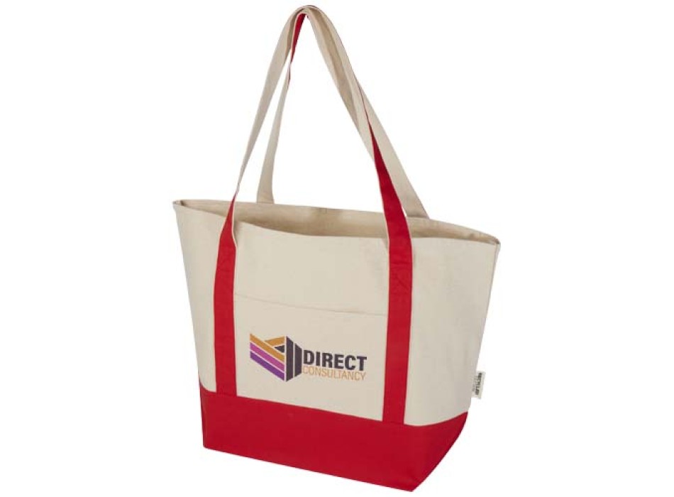 Tote bag in cotone riciclato certificato GRS da 320 g/m² Sam