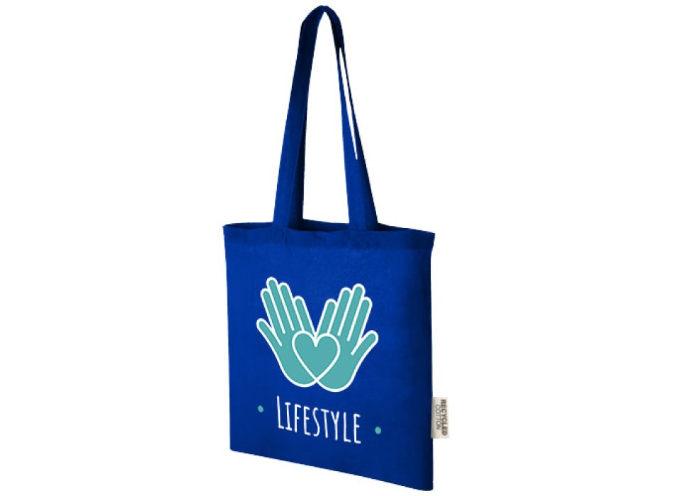 Tote bag in cotone riciclato GRS da 140 g/m2 Madras - 7L
