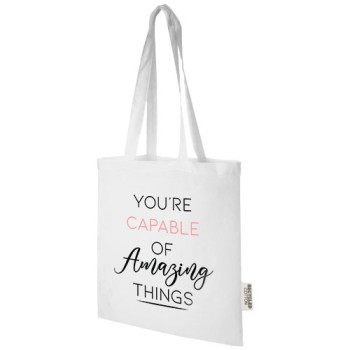 Tote bag in cotone riciclato GRS da 140 g/m2 Madras - 7L