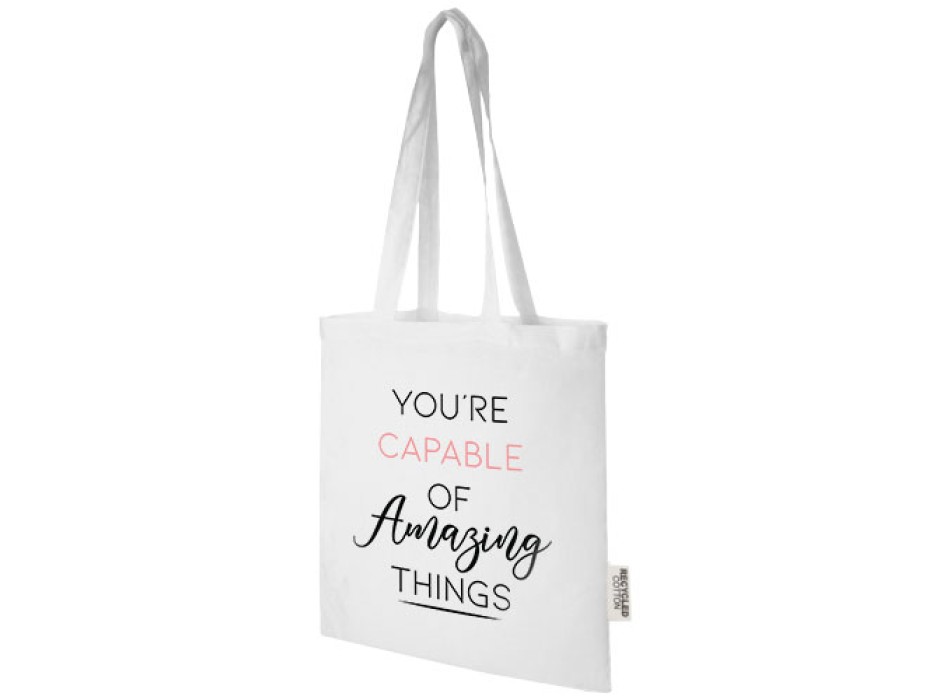 Tote bag in cotone riciclato GRS da 140 g/m2 Madras - 7L