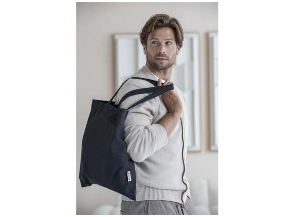 Tote bag in cotone riciclato GRS da 140 g/m2 Madras - 7L