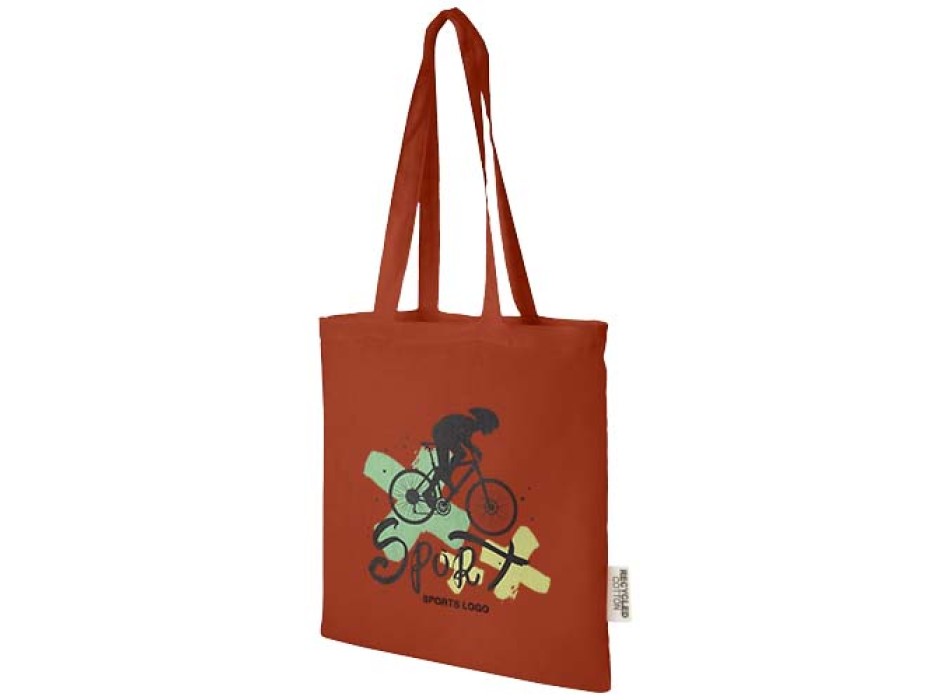 Tote bag in cotone riciclato GRS da 140 g/m2 Madras - 7L