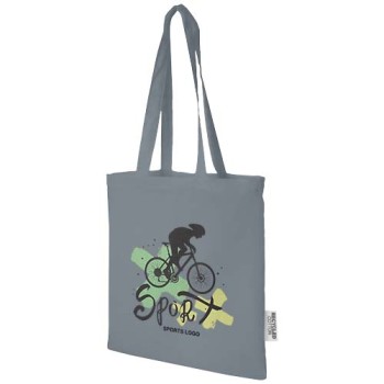 Tote bag in cotone riciclato GRS da 140 g/m2 Madras - 7L