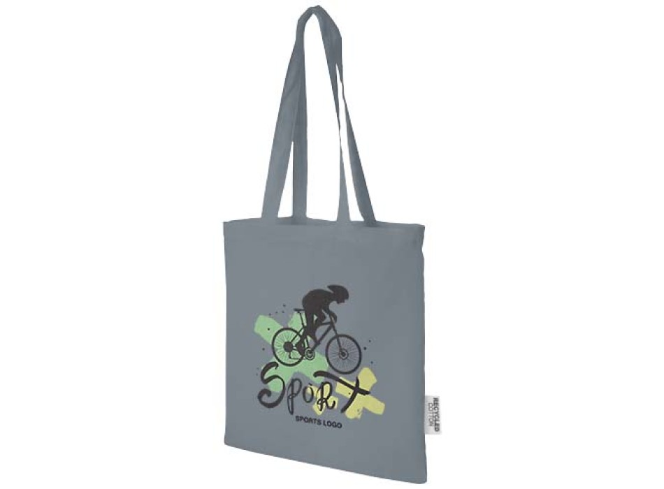 Tote bag in cotone riciclato GRS da 140 g/m2 Madras - 7L