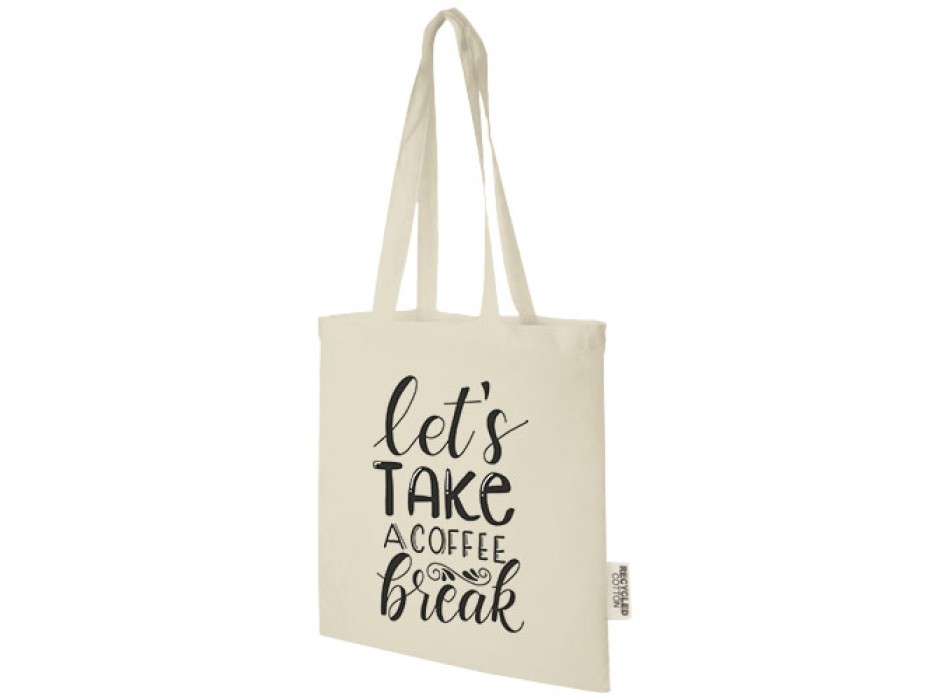 Tote bag in cotone riciclato GRS da 140 g/m2 Madras - 7L