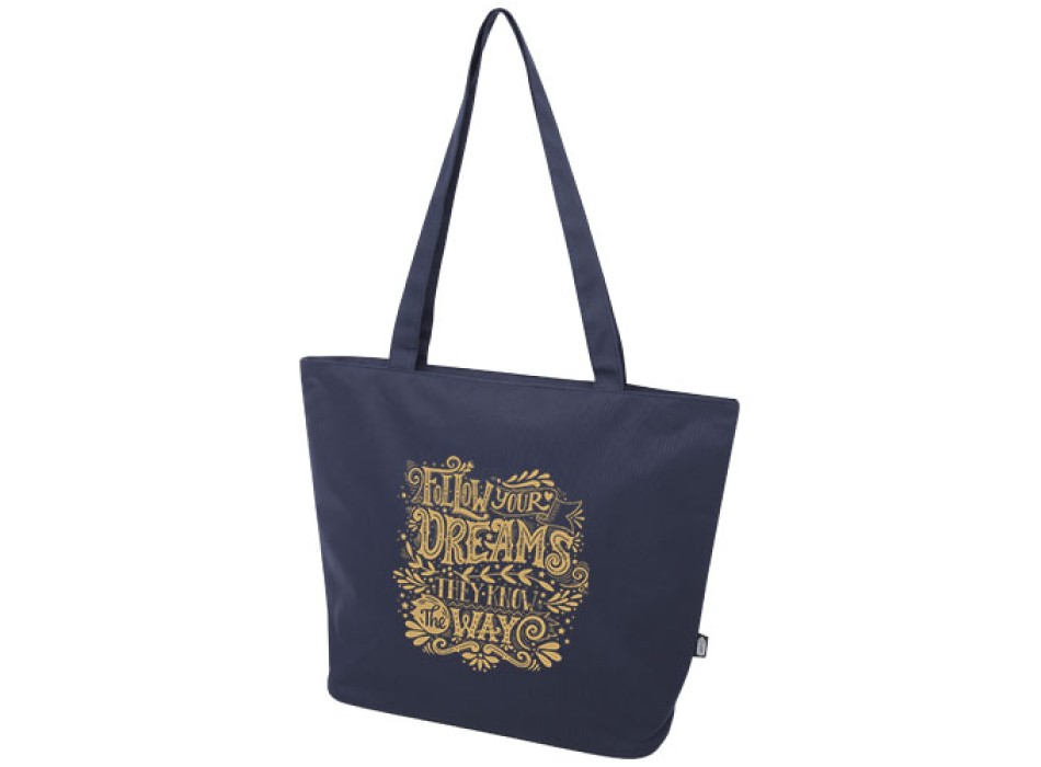 Tote bag in materiale riciclato certificato GRS con cerniera Panama 20l