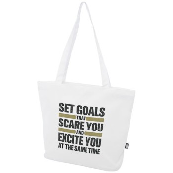 Tote bag in materiale riciclato certificato GRS con cerniera Panama 20l