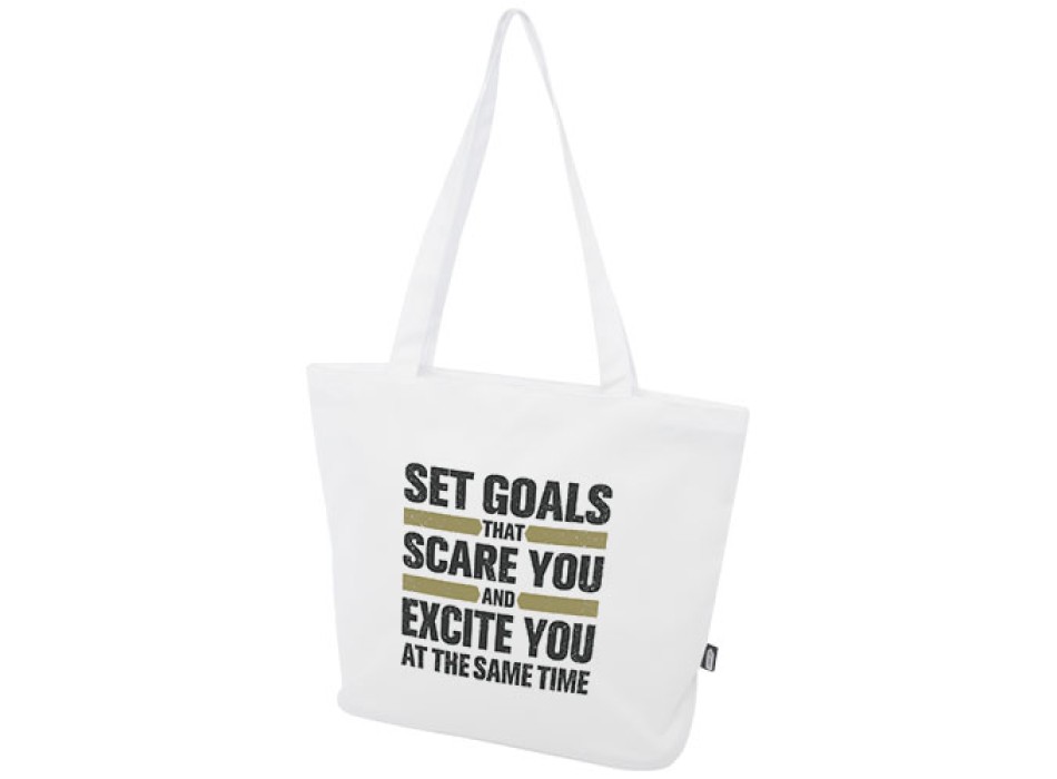 Tote bag in materiale riciclato certificato GRS con cerniera Panama 20l