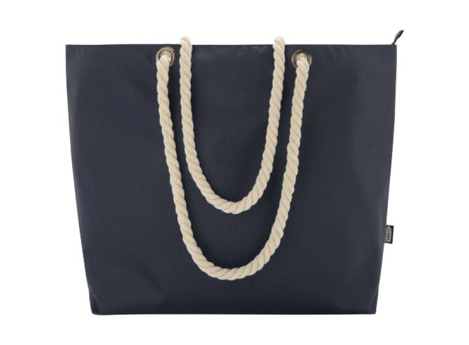 Tote bag termica da spiaggia in materiale riciclato certificato GRS con manici in corda Panama - 23L