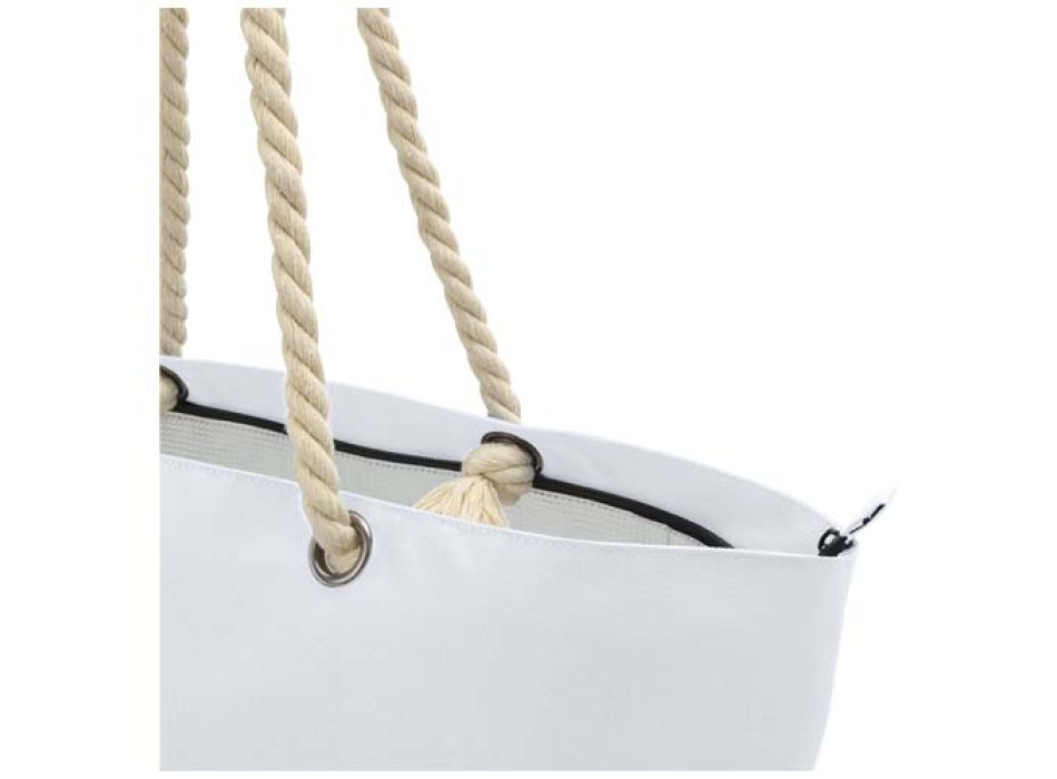 Tote bag termica da spiaggia in materiale riciclato certificato GRS con manici in corda Panama - 23L