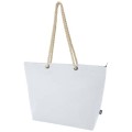 Tote bag termica da spiaggia in materiale riciclato certificato GRS con manici in corda Panama