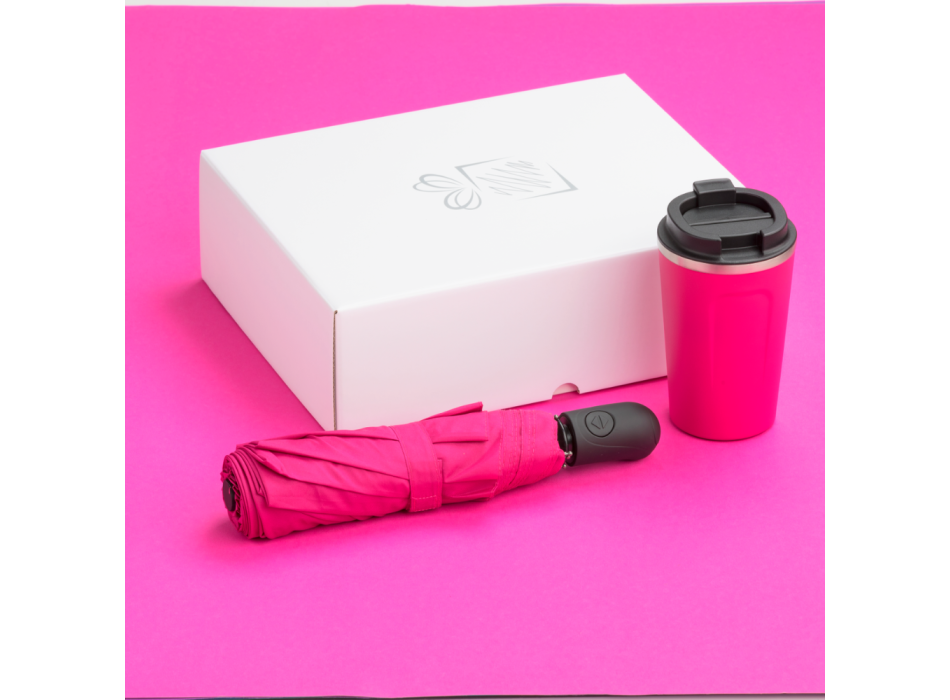 TRAVELLER SET: THERMAL MUG NORDIC 350 ml & FULL AUTOMATIC UMBRELLA